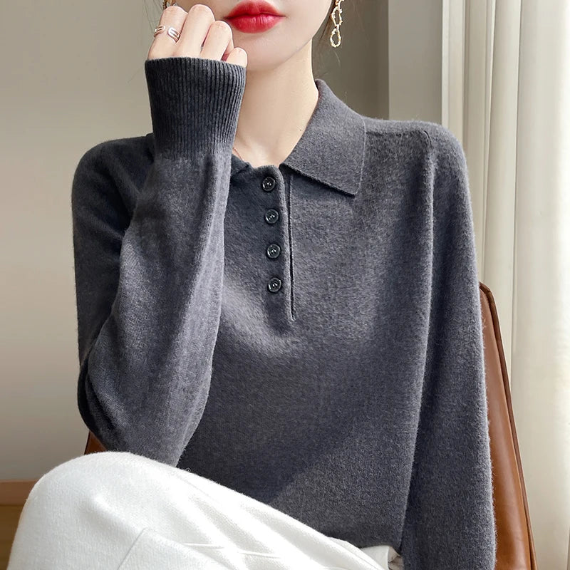 West Village Wool Polo Sweater