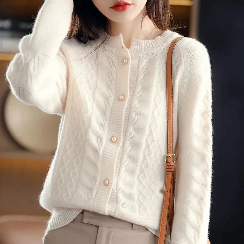 New London Pearl Button Cardigan