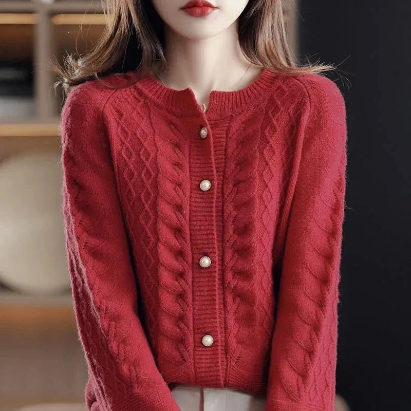 New London Pearl Button Cardigan