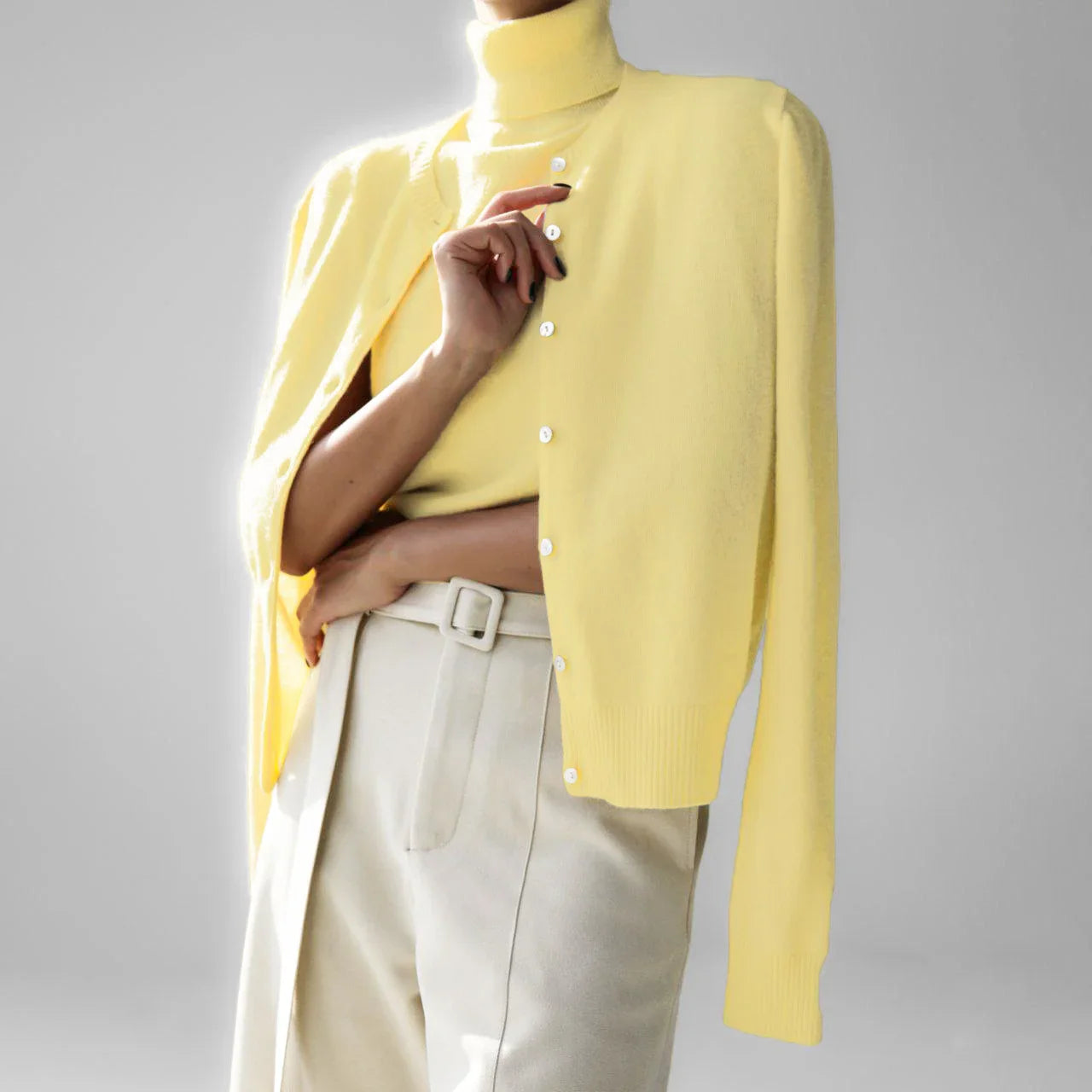 Ashbourne Knit Cardigan & Turtleneck Set