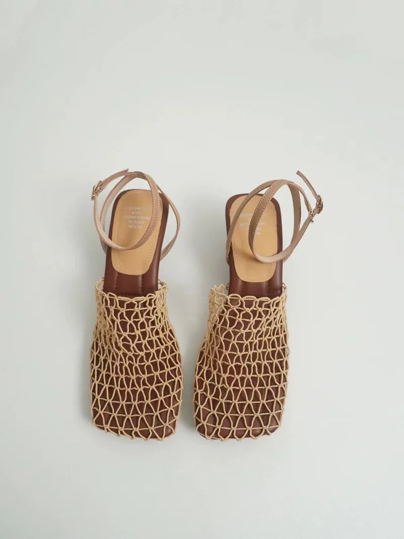 Fallon Mesh Weave Heels
