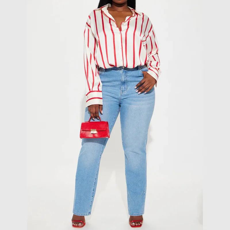 Delaney Satin Stripe Shirt