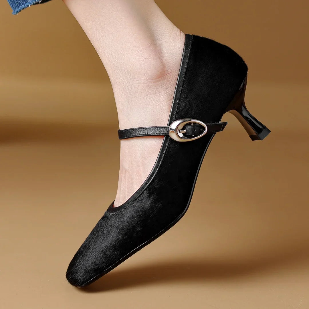 Leopards Step Mid-Heels