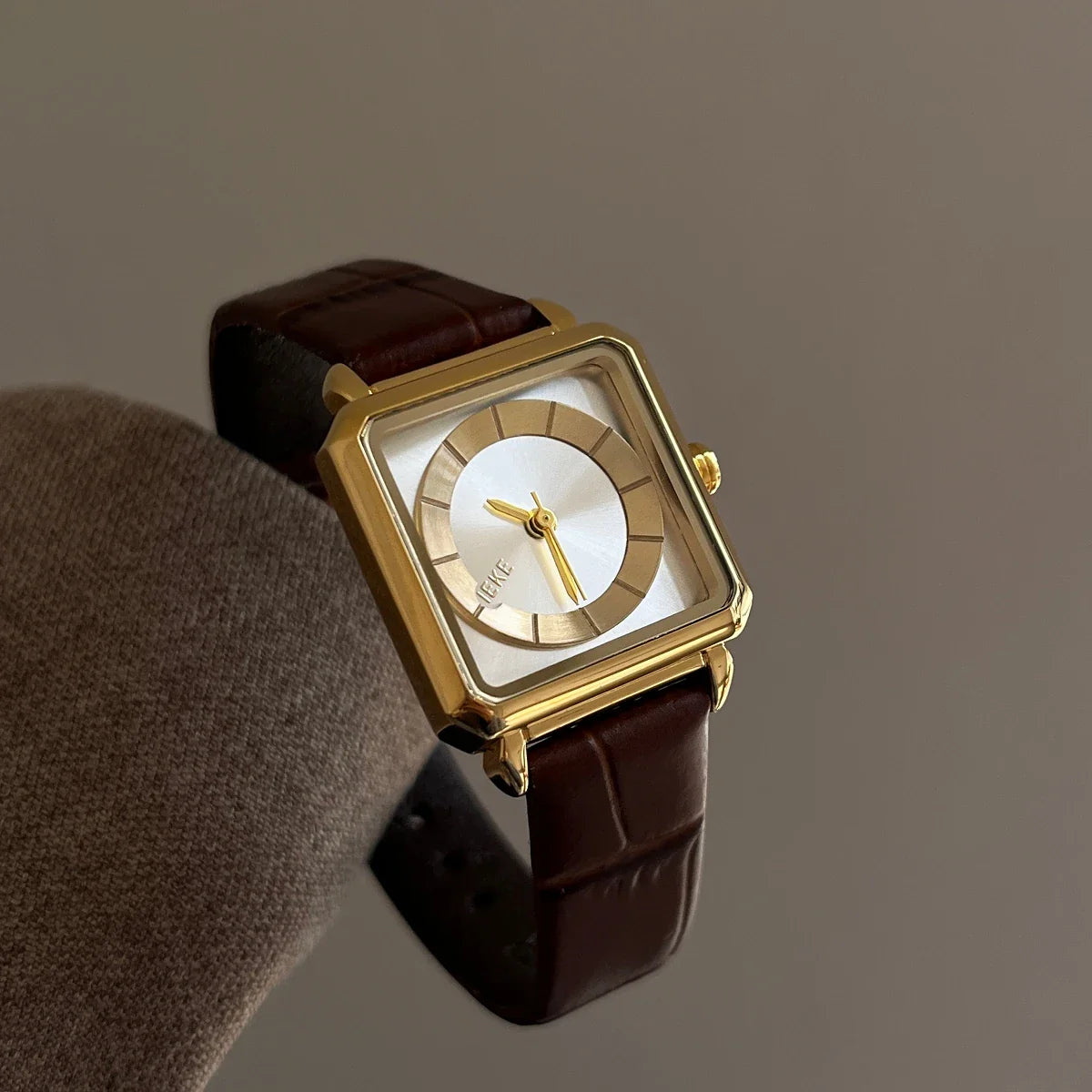 Elvra Square Leather Watch