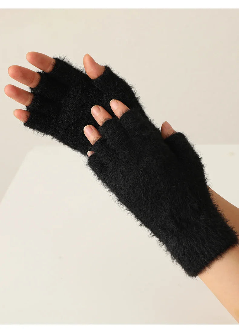 Winter Mink Fingerless gloves