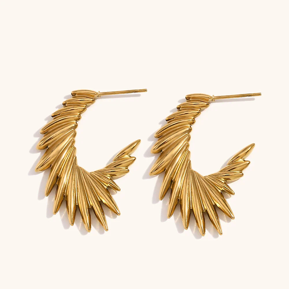Aurelia Wing Hoop Earrings