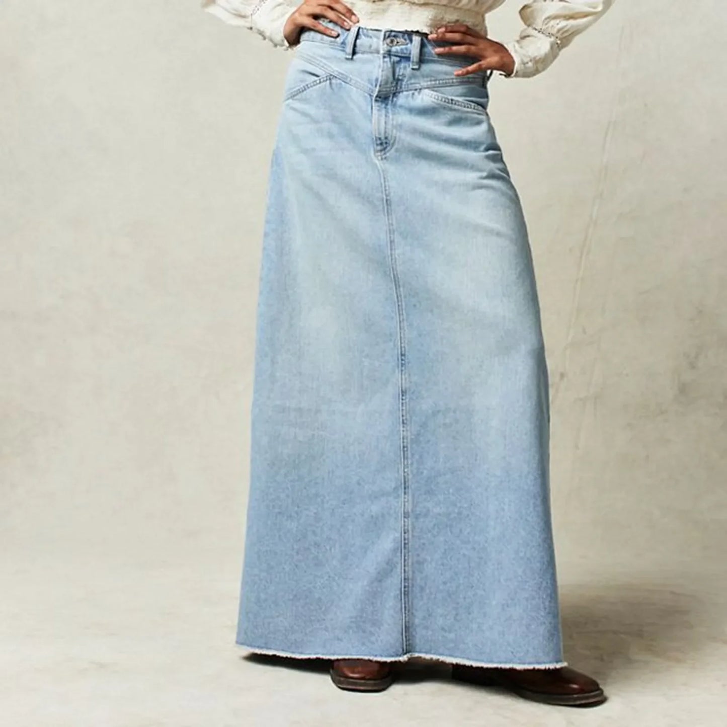 Womens Vintage Denim Skirt Jeans