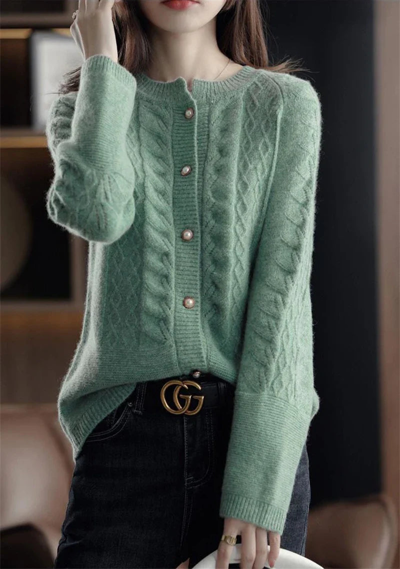 New London Pearl Button Cardigan