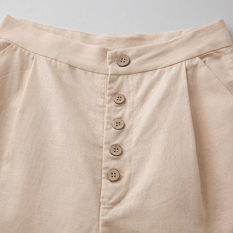 Everly Cotton Wide-Leg Pant