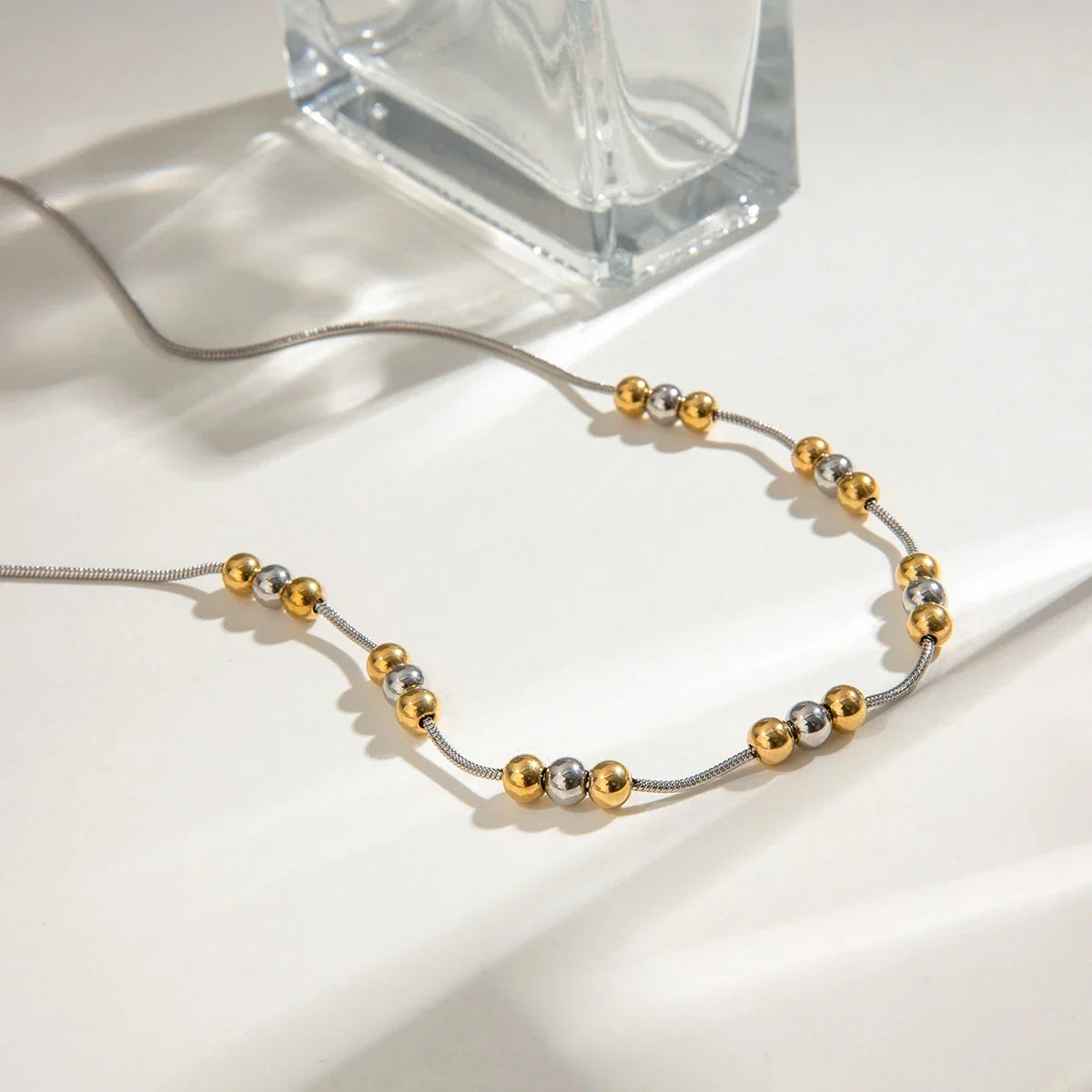 Zora Gold Silver Ball Necklace