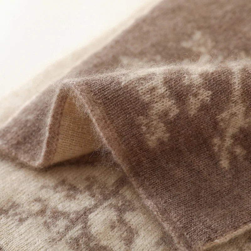 Alpine Snowfall Cashmere Scarf
