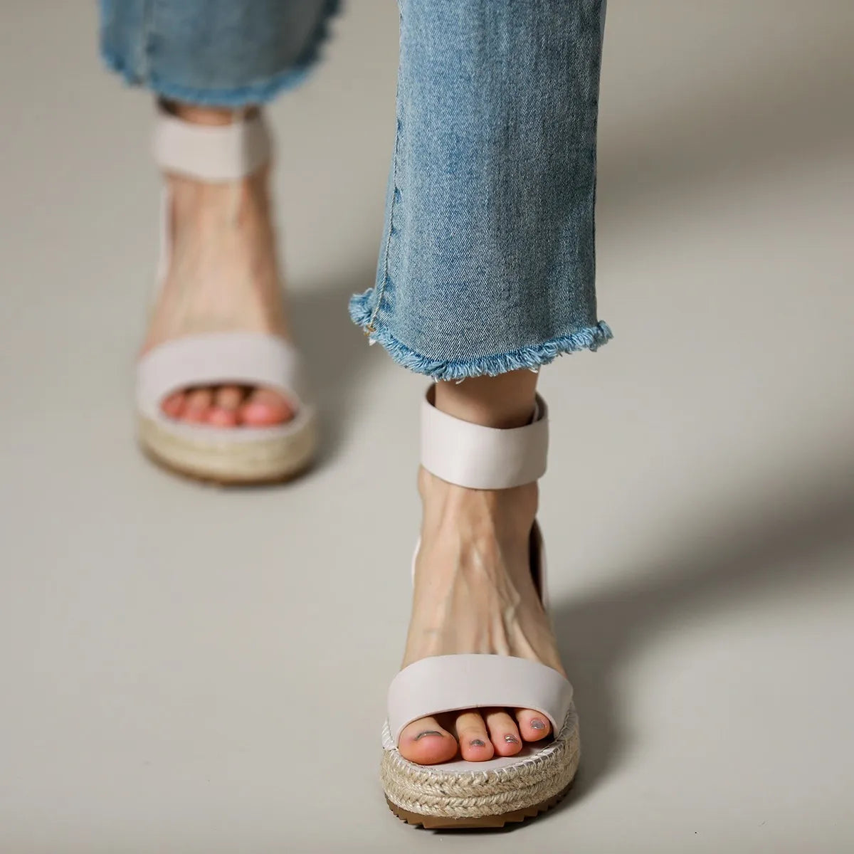Classic Women's Leather Strap Sandals