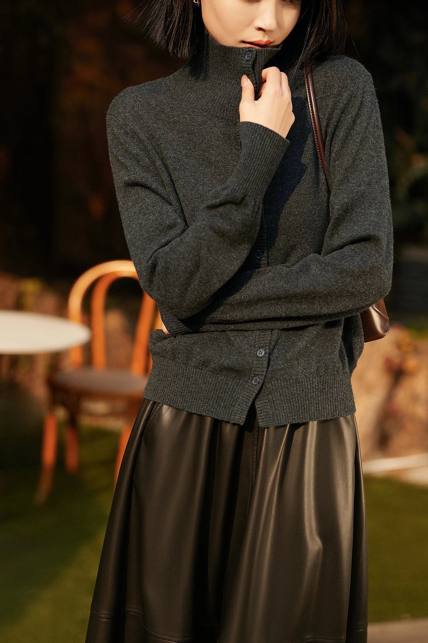 Vercelli Cashmere Button Sweater