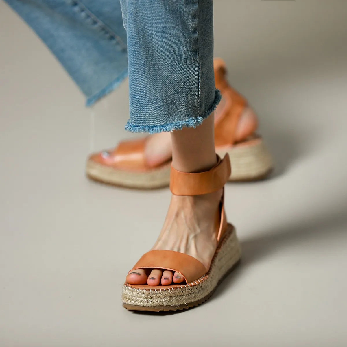 Classic Women's Leather Strap Sandals