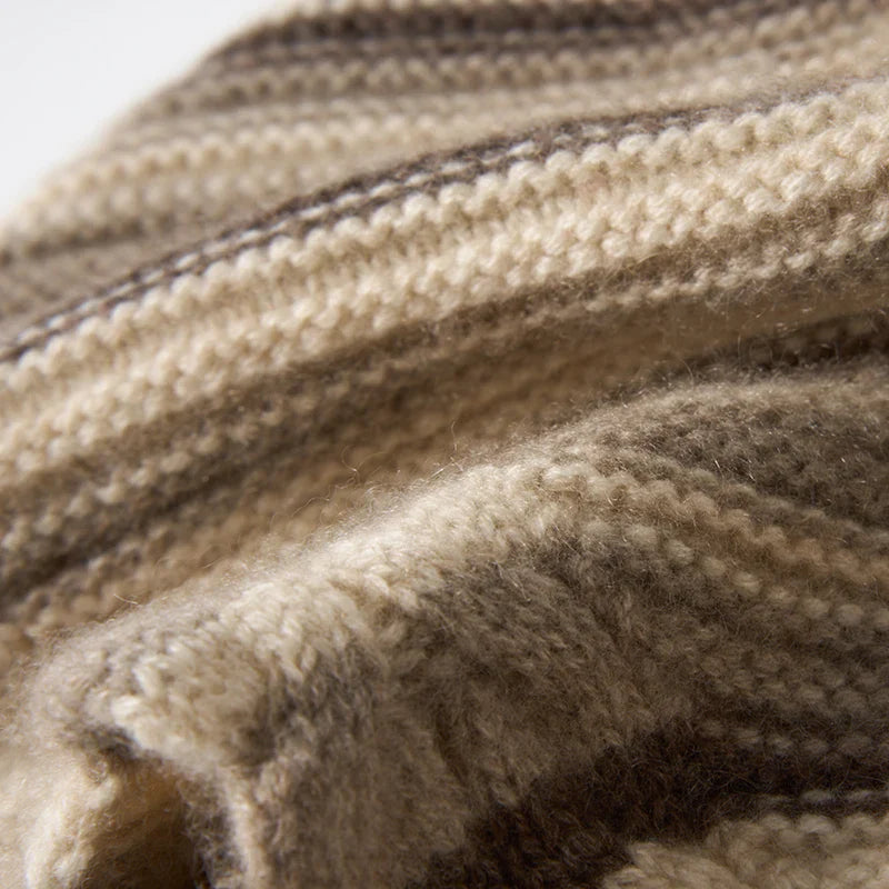 Alpine Stripe Cashmere Beanie