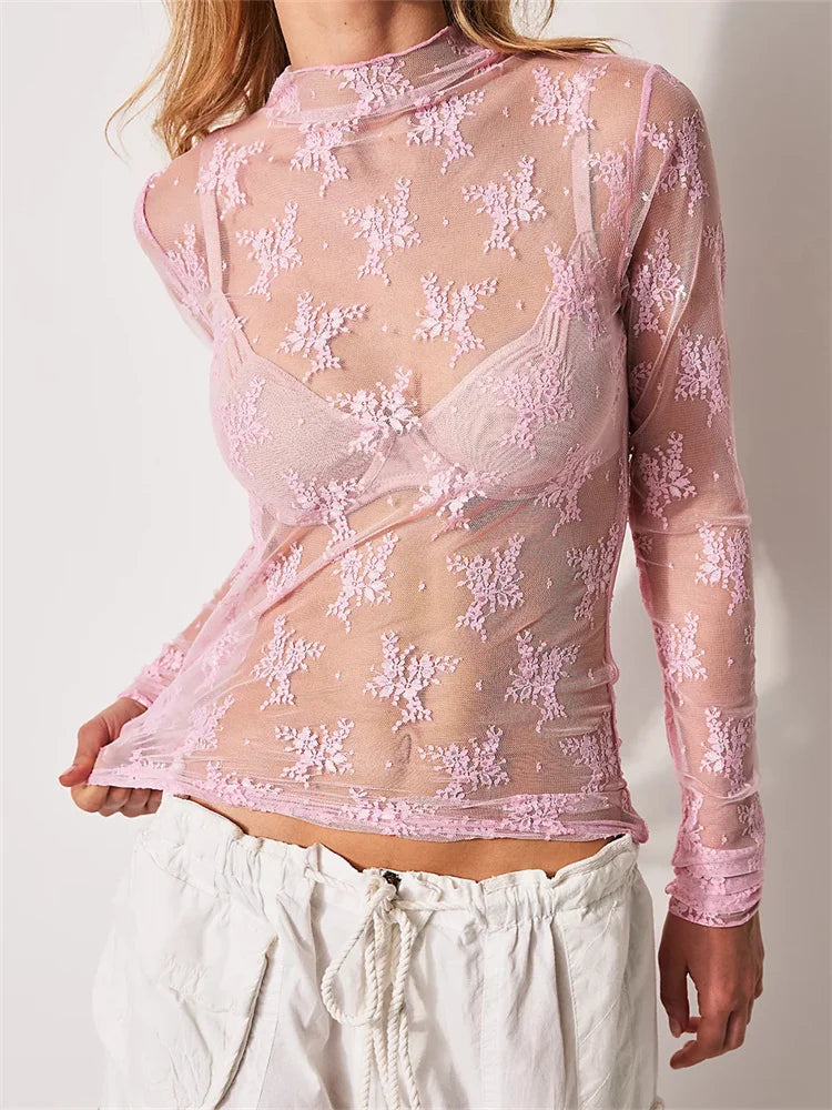 Liana Lace Transparent Top