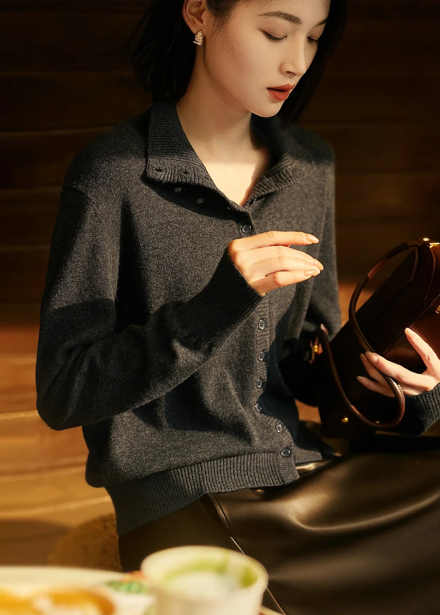 Vercelli Cashmere Button Sweater