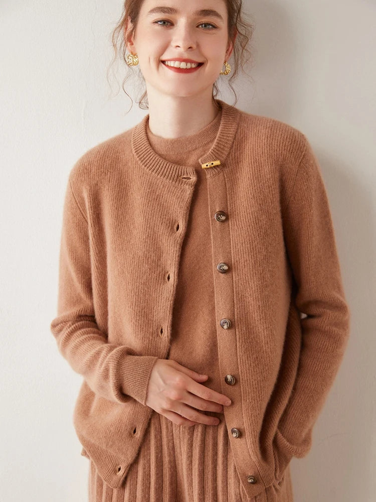 Florence Cashmere Button Cardigan