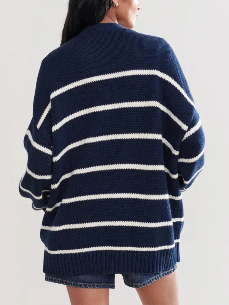 Westhaven Organic Striped Cardigan