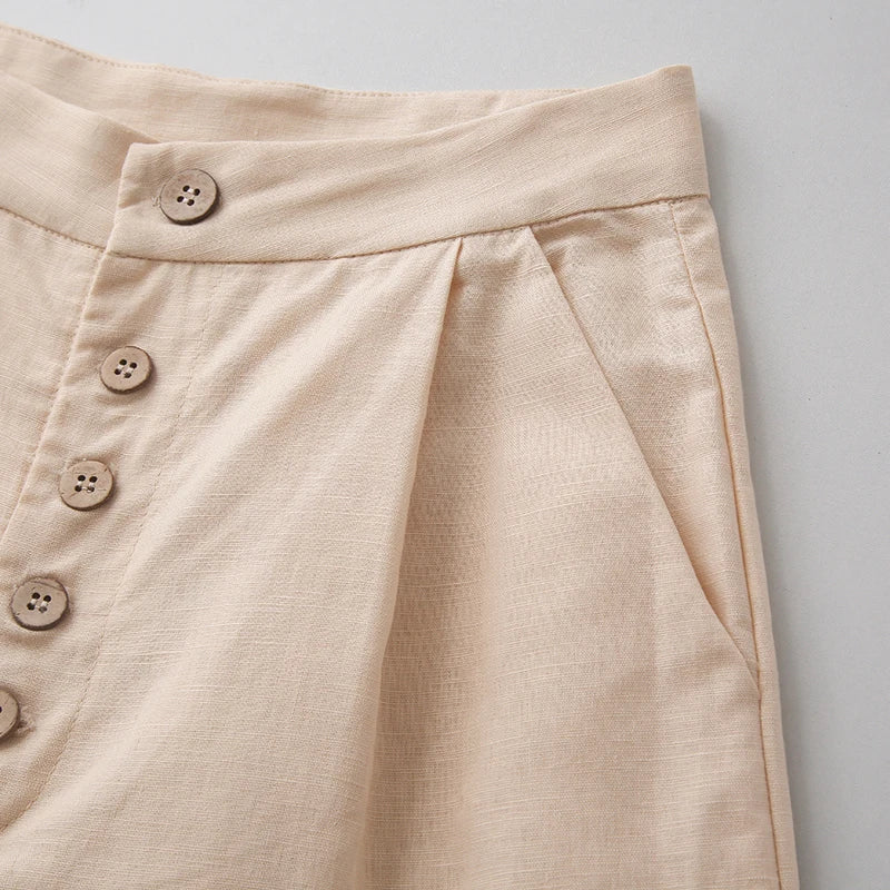 Everly Cotton Wide-Leg Pant