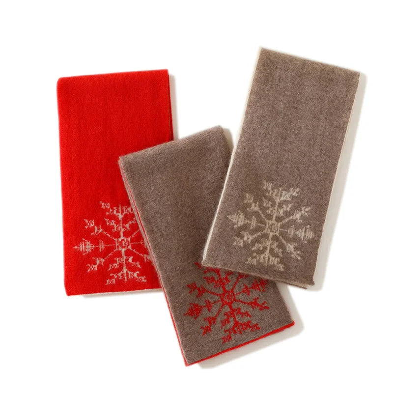 Alpine Snowfall Cashmere Scarf