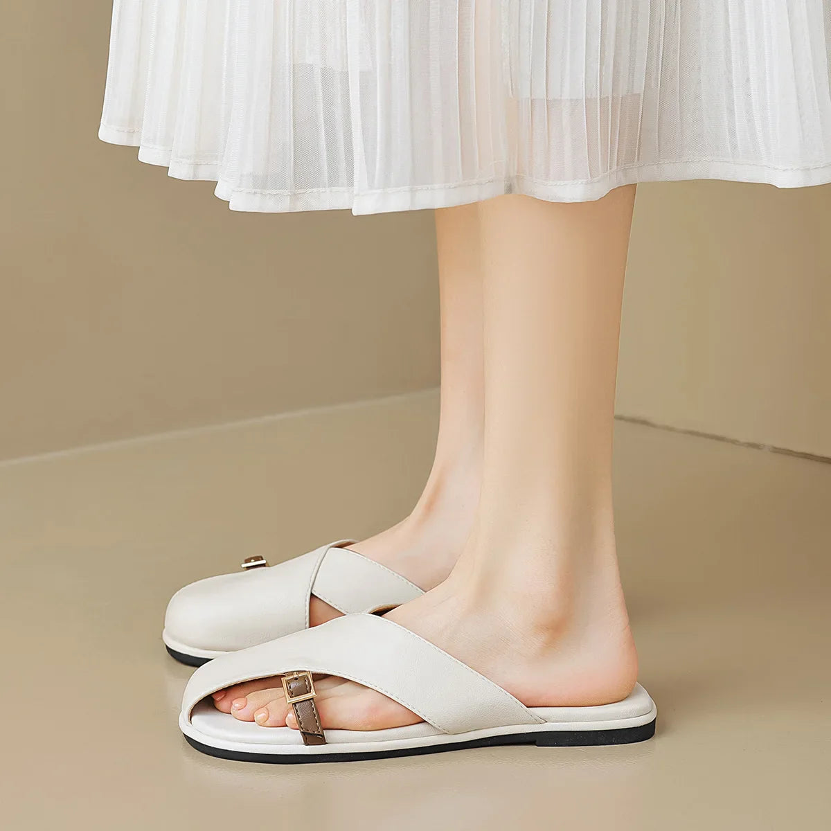 Minimalist Buckle Sandals