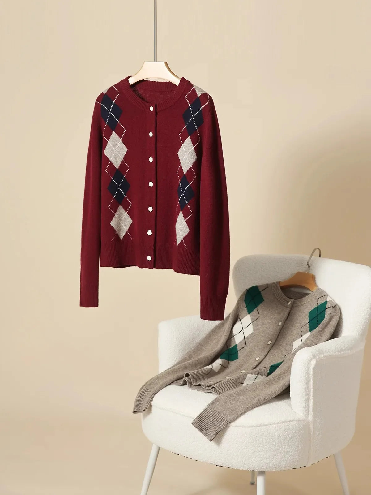 Elle Diamond Cashmere Cardigan