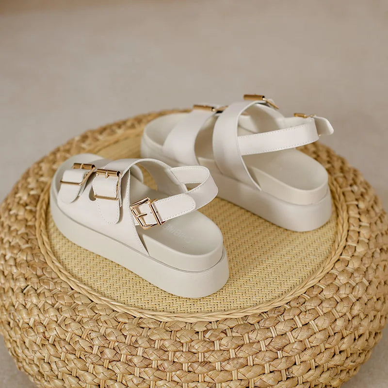 Italian Leather Platform Sandal