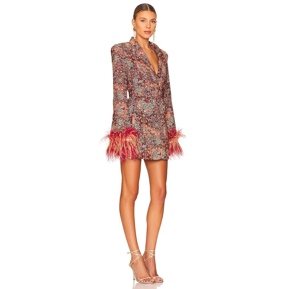 Colorful blazer dress