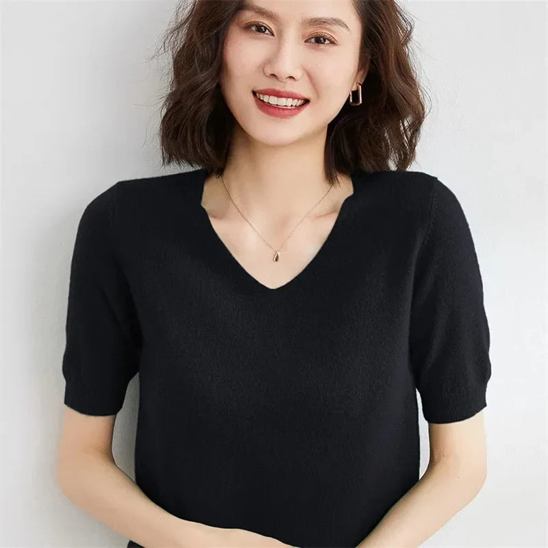 Elysian V-Neck Knit Top