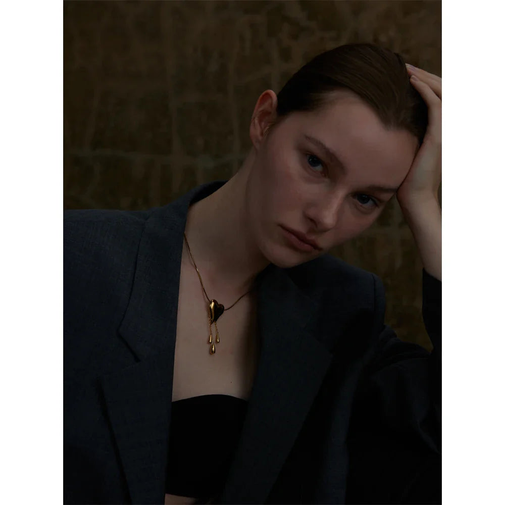 Lacrima Drip Heart Necklace