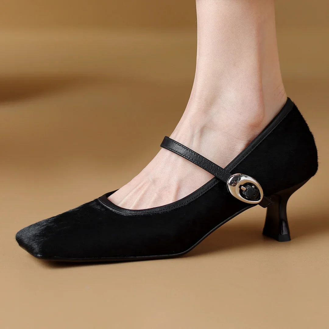 Leopards Step Mid-Heels