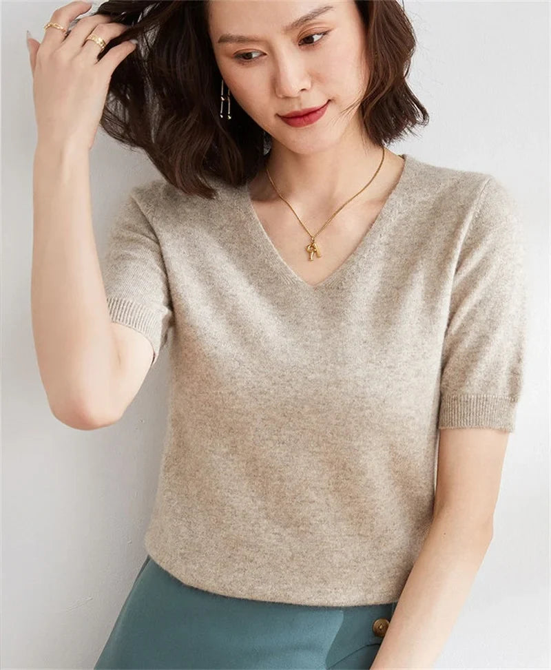 Elysian V-Neck Knit Top