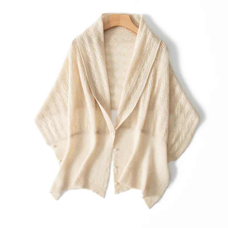 Cashmere Pearl Cardigan Wrap