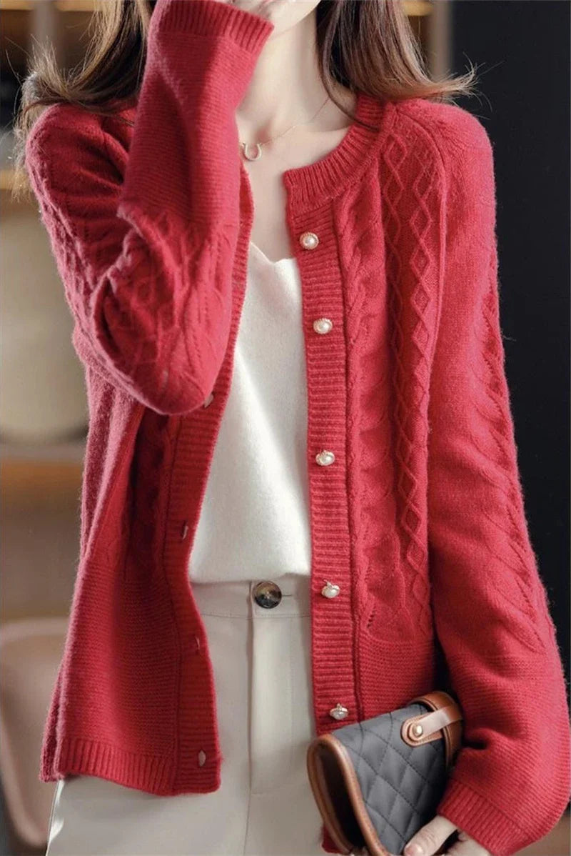 New London Pearl Button Cardigan