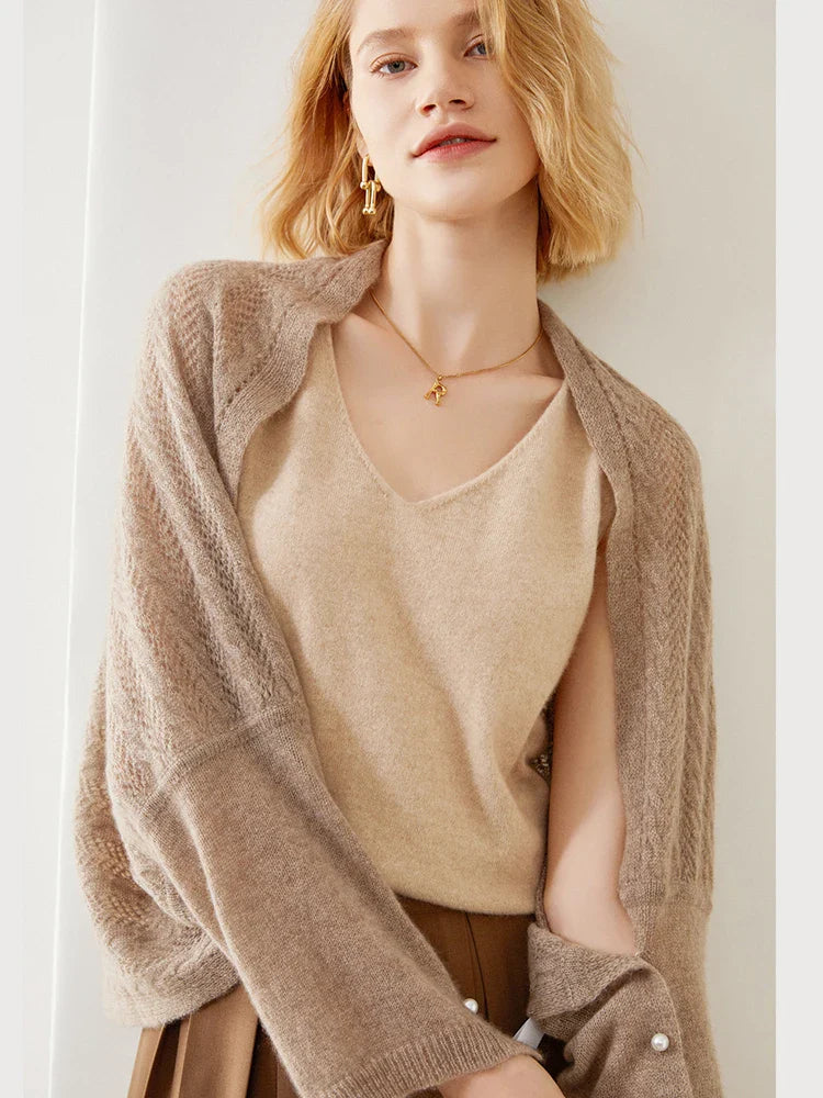 Cashmere Pearl Cardigan Wrap