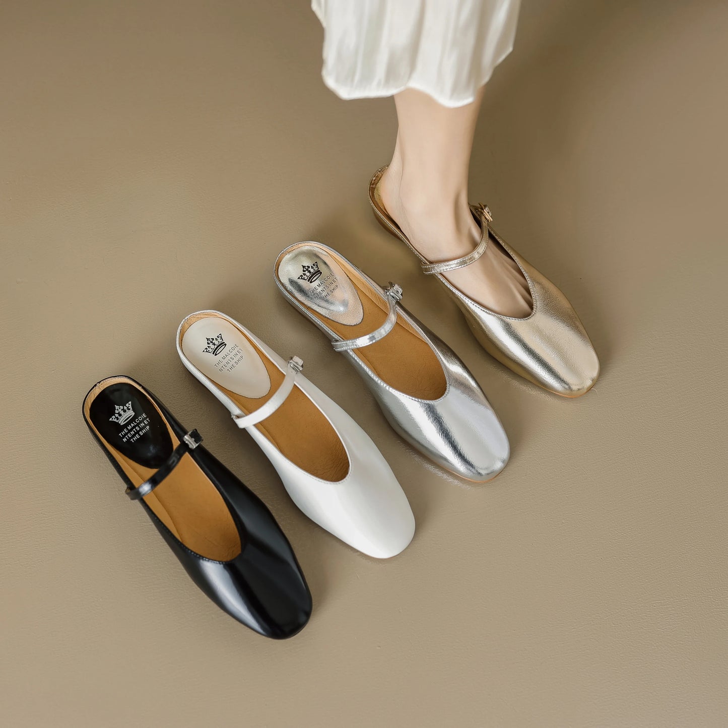 Dahlia Leather Mary Flats