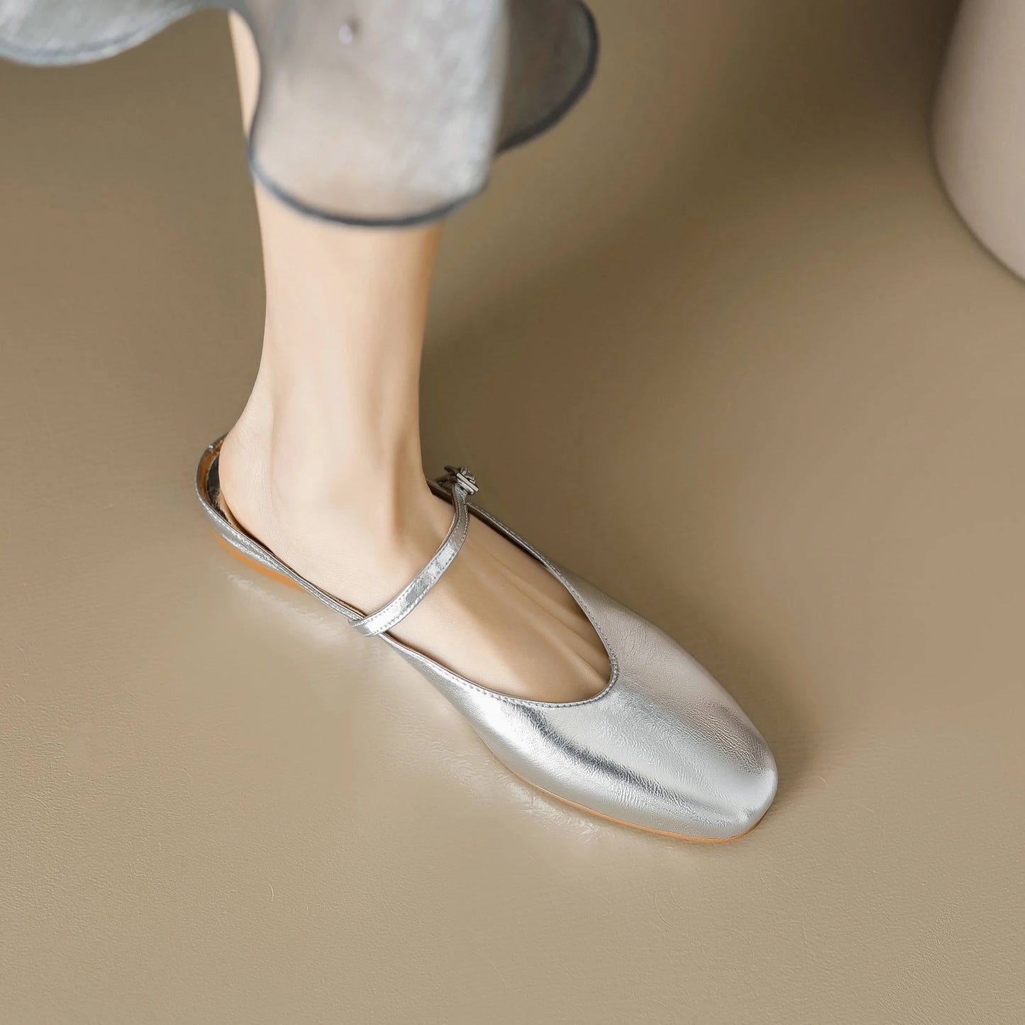Dahlia Leather Mary Flats