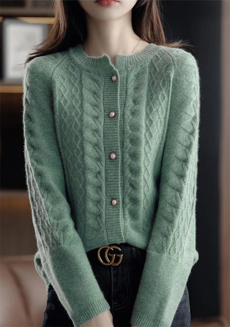New London Pearl Button Cardigan