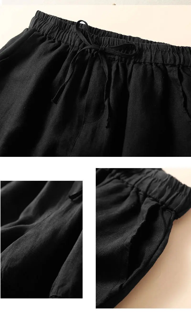 Lenora Embroidered Linen Shorts