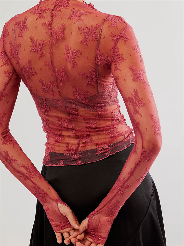 Liana Lace Transparent Top