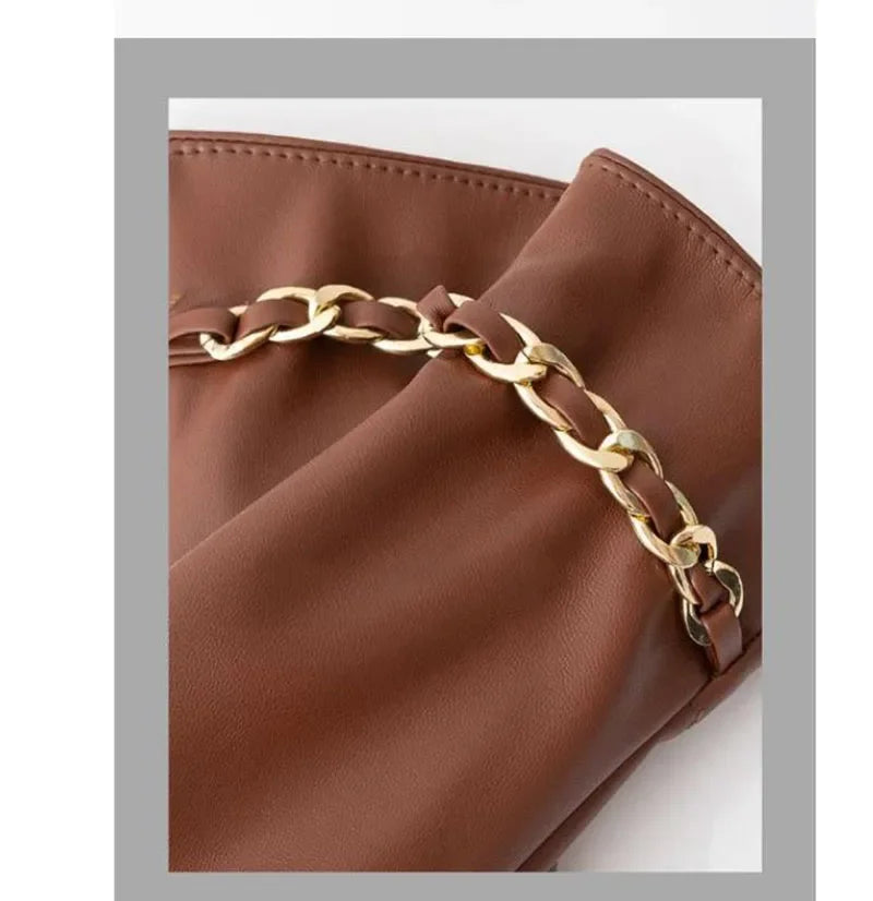 Chain Leather Touch Gloves