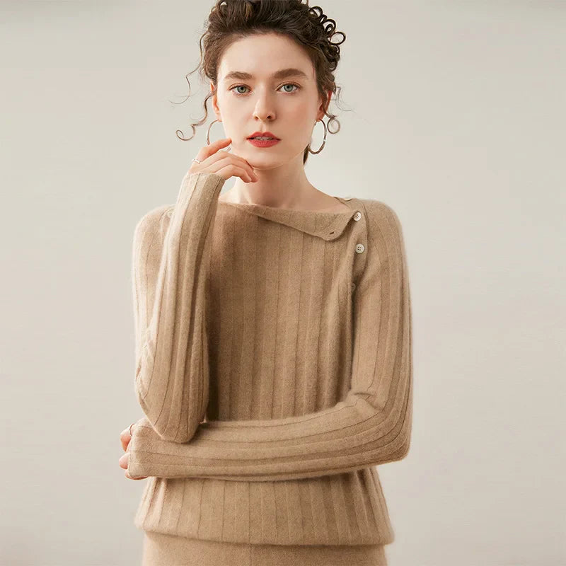 Maribel Buttoned Cashmere Sweater