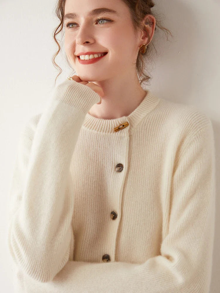 Florence Cashmere Button Cardigan