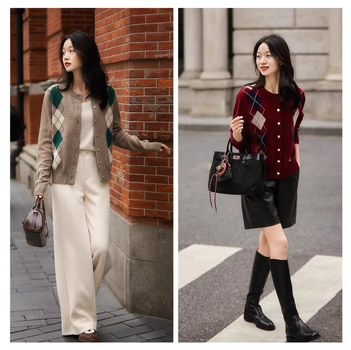 Elle Diamond Cashmere Cardigan