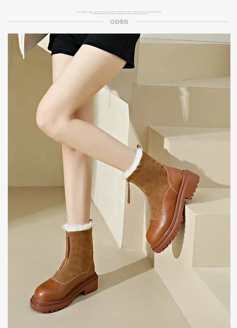 Cortina Suede Fur Boots