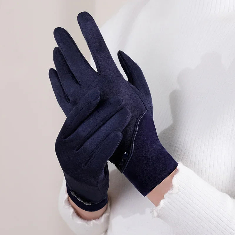 Midnight Paris Charm Suedes Gloves