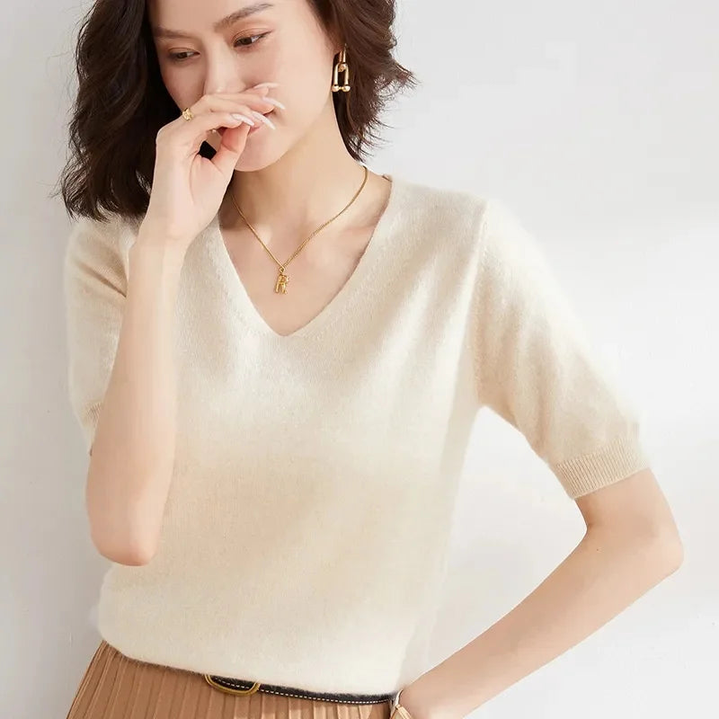 Elysian V-Neck Knit Top