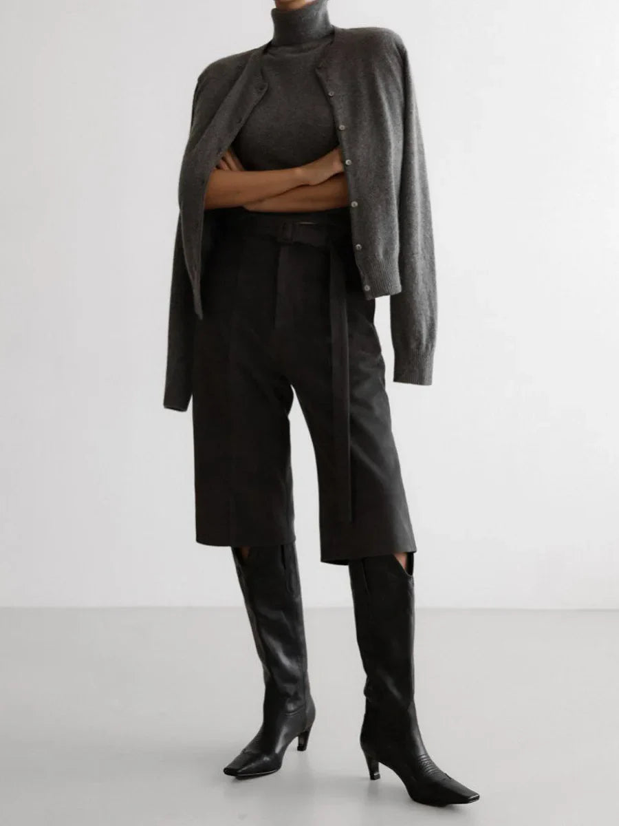 Ashbourne Knit Cardigan & Turtleneck Set