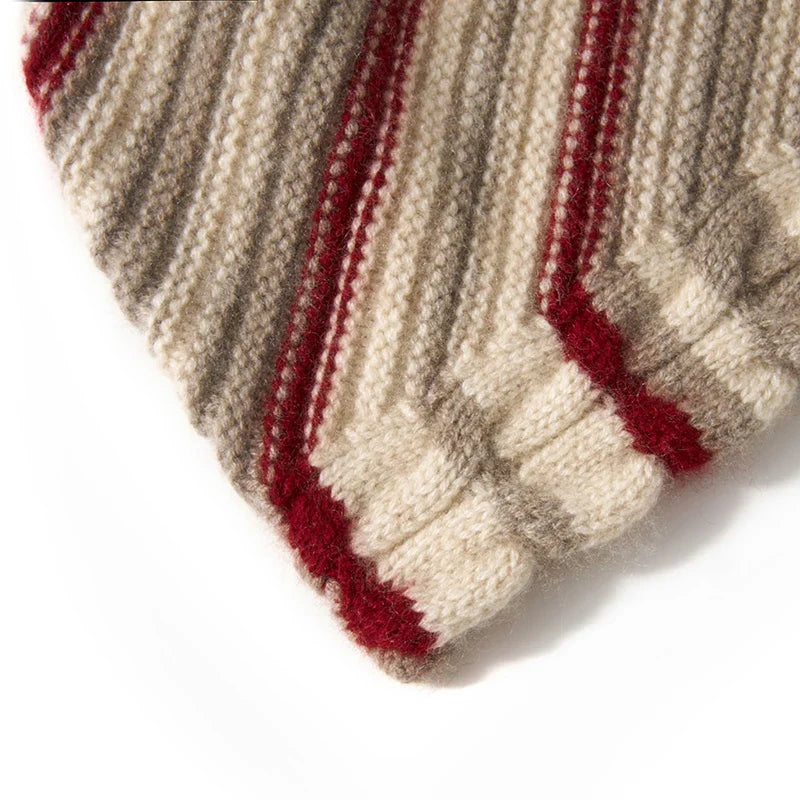 Alpine Stripe Cashmere Beanie